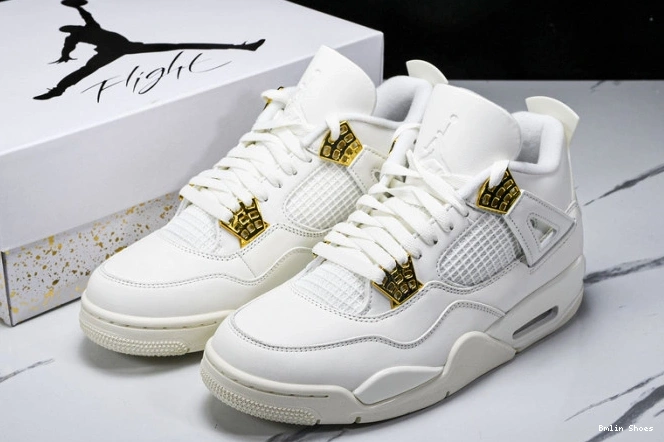 Bmlin 4 Metallic Retro Jordan Gold AQ9129-170 0712
